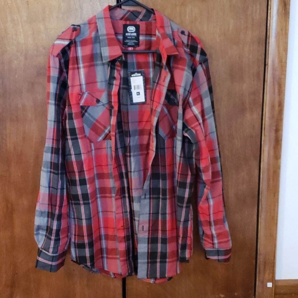 Men's Plaid Button Up Shirt
